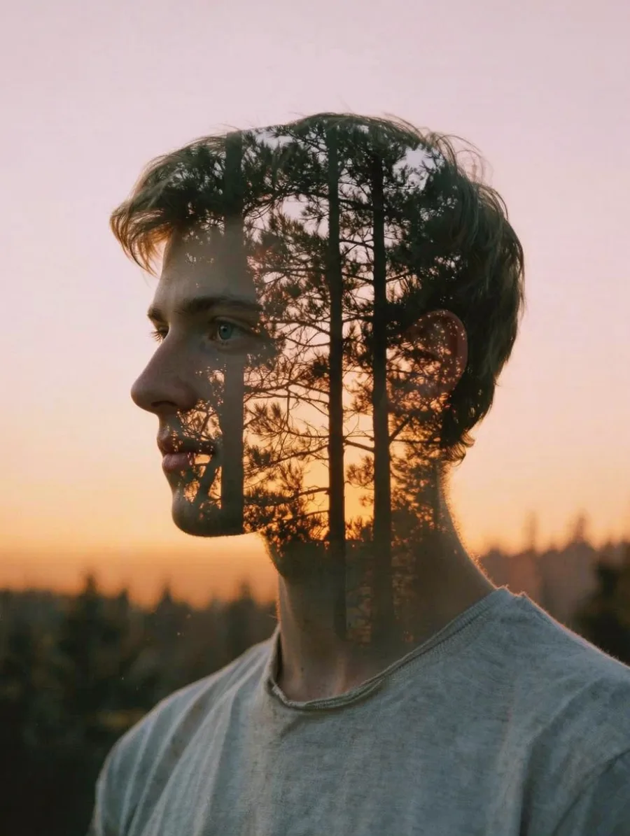 Generated cover illustrating combine portrait and another scene.